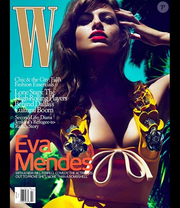Eva Mendes en couverture de W Magazine du mois de juillet 2010