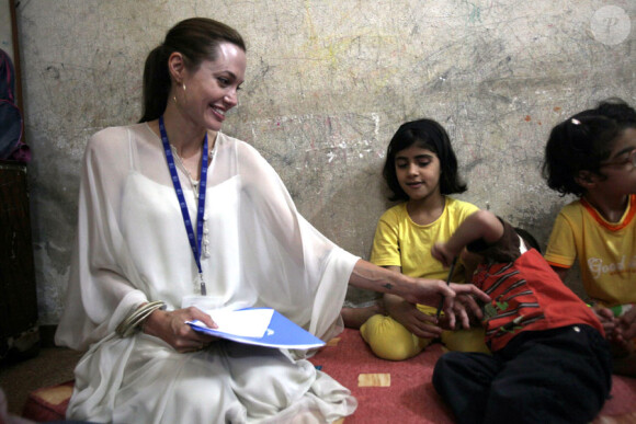 Angelina Jolie en mission en Syrie en 2009