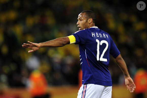 Thierry lors de son probable dernier match sous le maillot tricolore face à l'Afrique du Sud mardi 22 juillet 2010.