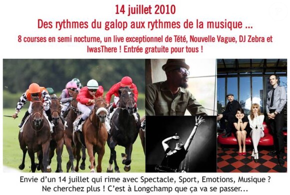 L'hippodrome de Longchamp a préparé son 14 juillet en fanfare : huit courses, des animations, des concerts avec Tété, Nouvvel Vague et DJ Zebra...
