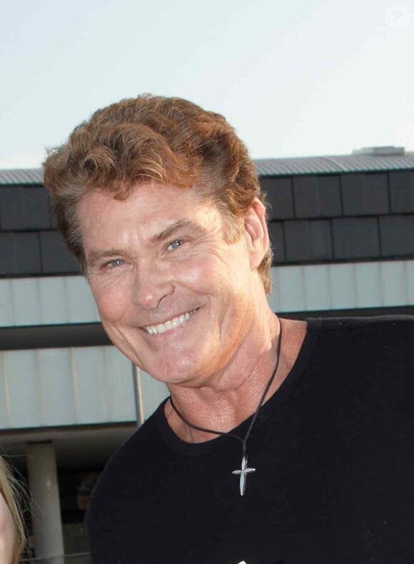 David Hasselhoff et sa fille Taylor à l'aéroport de Vienne en Autriche le 3 juillet 2010 