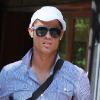 Cristiano Ronaldo est apperçu à la sortie du restaurant Da Silvano de New York dans Greenwich Village le 5 juillet 2010 après un déjeuner avec Irina Shayk
