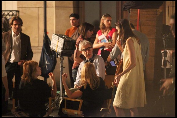 Tournage de Midnight in Paris, le 8 juillet 2010 : Woody Allen