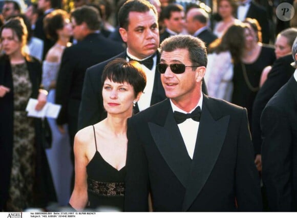 Mel Gibson et son ex-épouse Robyn, en 1997