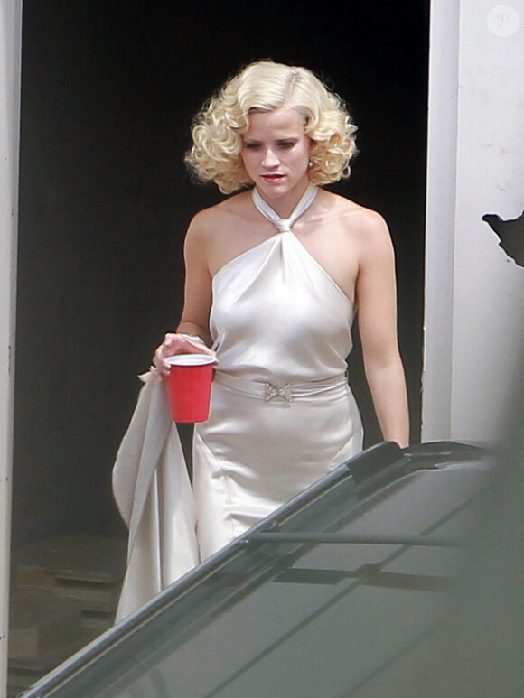 Reese Witherspoon sur le tournage de Water for Elephants, à Los Angeles le 16 juillet 2010