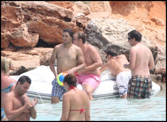 Rafael Nadal en vacances à Formentera le 21 juillet 2010