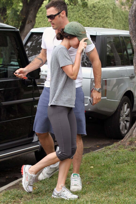 Megan Fox et Brian Austin Green se rendent chez leur coach, à Beverly Hills, le 27 juillet 2010