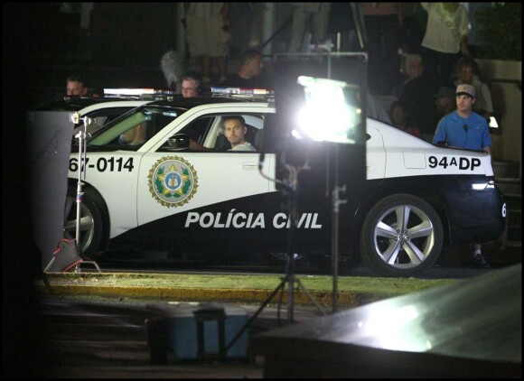 Paul Walker sur le tournage de Fast and furious 5, à Puerto-Rico, le 30 juillet 2010