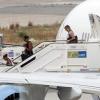 Michelle Obama et sa fille cadette Sasha arrivent à l'aéroport de Malaga le 4 août 2010
