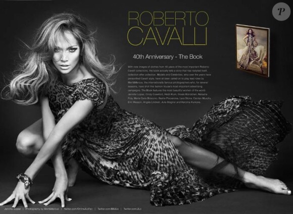 Jennifer Lopez pour la promotion du livre Roberto Cavalli