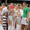 La famille royale espagnole en balade à Majorque le 12 août 2010 : la reine Sofia, ses filles Elena et Cristina accompagnée de son époux Inaki, Urdangarin et leurs enfants