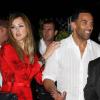 Craig David et sa nouvelle petite amie Fearne Cotton à la sortie du restaurant Prime one 12 à Miami en août 2010