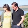 Le premier ministre anglais David Cameron et son épouse Samantha, enceinte, en vacances à Cornouailles le 22 août 2010