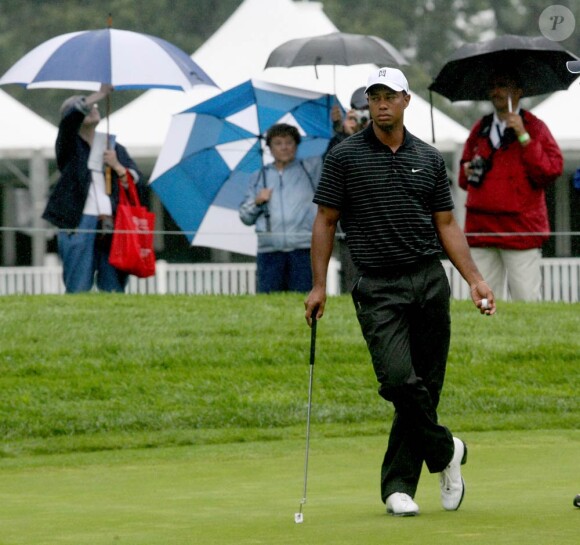 Tiger Woods au Barclays, fin août 2010. Le premier tournoi depuis la finalisation de son divorce...