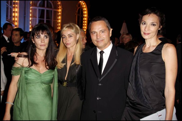 Christine Citti, Emmanuelle Béart, Bruno Barde et Jeanne Balibar à l'occasion du dîner d'ouverture du 36e Festival du Film Américain de Deauville, le 3 septembre 2010.