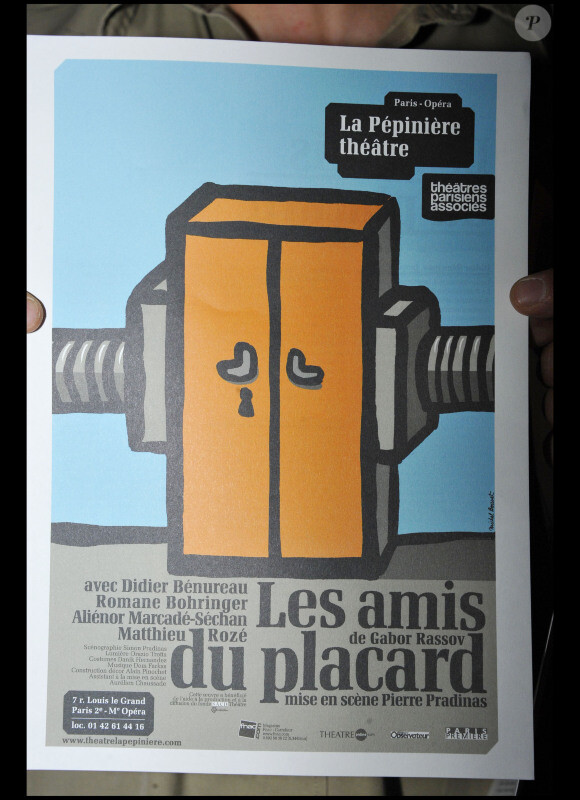 "Les amis du placard" (4 septembre / théâtre de la pépinière, Paris)