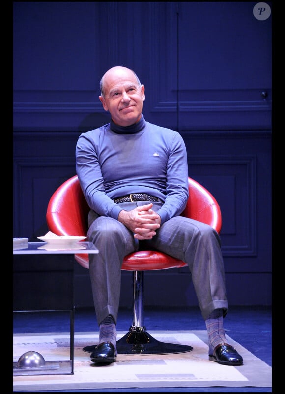 Didier Bénureau pendant lefilage de la pièce "Les amis du placard" (4 septembre / théâtre de la pépinière, Paris)