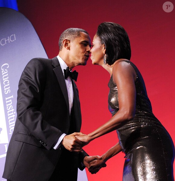 Barack et Michelle Obama lors du Congressional Hispanic Institute, dans le cadre du 33e Annual Awards Gala, qui s'est tenu à Washington au Convention Center, le 15 septembre 2010