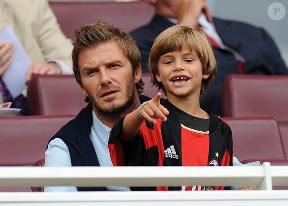 David Beckham et son fils Romeo