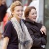 Katie Cassidy et Leighton Meester sur le tournage de Gossip Girl à New York, le 21 septembre 2010
