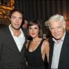 Nicolas, Victoria et Guy Bedos lors du concert dans le club L'Arc à Paris le 22 septembre 2010