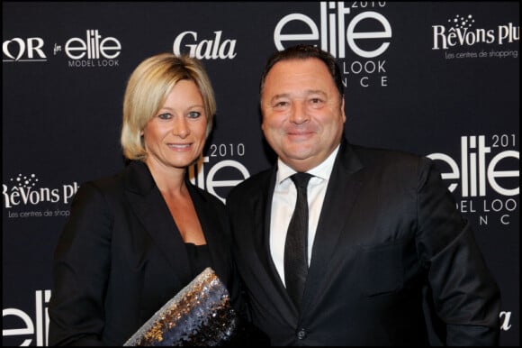 Bernard Hennet (PDG de Elite) et son épouse lors de la finale Elite Model Look à Paris le 23/09/10