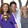 Diane von Furstenberg avec Lapo Elkann lors de la soirée dédiée à la créatrice le 25/09/10 à Milan 