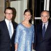 Victoria et Daniel de Suède reçus par le ministre de la Culture Frédéric Mitterrand à Paris le 27 septembre 2010