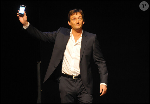 Pierre Palmade en plein filage de son spectacle "J'ai jamais été aussi vieux" (6 octobre 2010 à Paris)