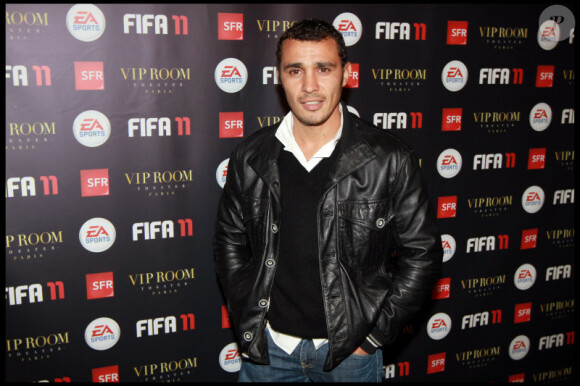 Brahim Asloum lors de la soirée FIFA 11 au VIP Room Theater à Paris, le 11 octobre 2010