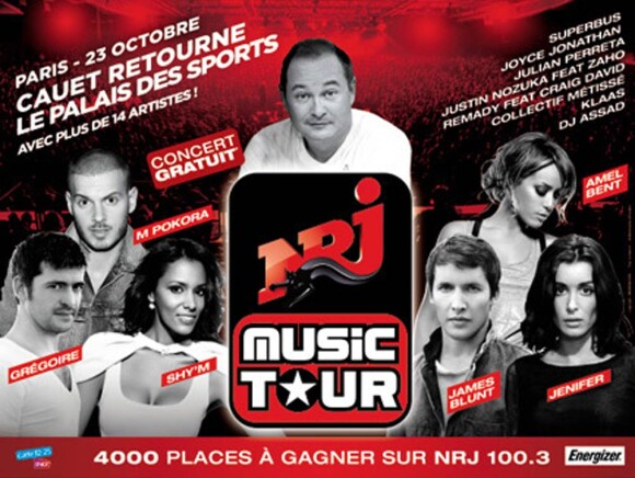 14 stars nationales et internationales seront réunies pour 2h30 de show à l'occasion de la 36e édition du NRJ Music Tour, le 23 octobre 2010 à Paris.