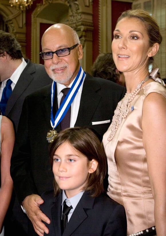 Céline Dion, son mari René Angélil et son fils René-Charles