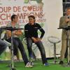 Nelson Monfort et les sportifs à la manifestation "Le coup de coeur des champions" (20 octobre à Toulon)