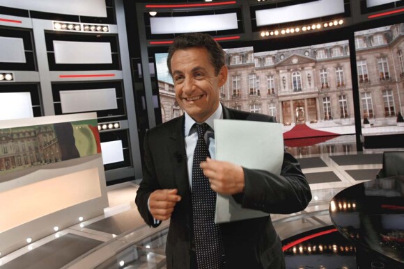 Nicolas Sarkozy sur le plateau de France 2, avril 2007
