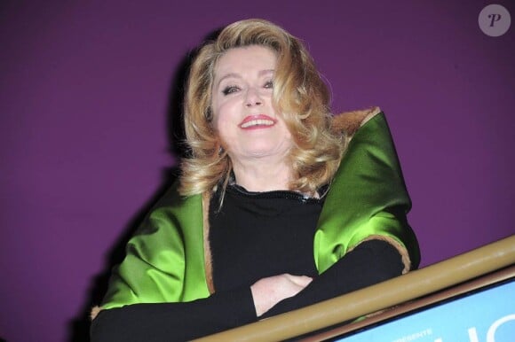 Catherine Deneuve, lors de l'avant-première de Potiche, au Gaumont Opéra, à Paris, le 2 novembre 2010.