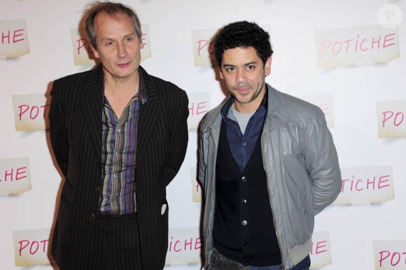 Hippolyte Girardot et Manu Payet, lors de l'avant-première de Potiche, au Gaumont Opéra, à Paris, le 2 novembre 2010.