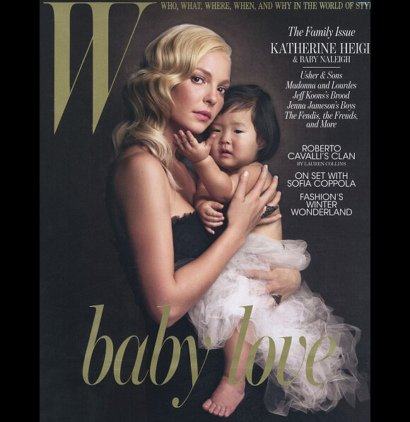 Katherine Heigl pose en couverture du magazine W en compagnie de la petite Naleigh.