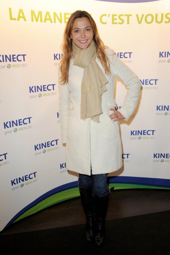 Sandrine Quétier lors de la soirée de lancement de la nouvelle console Kinect pour Xbox 360, au VIP Room à Paris le 9 novembre 2010