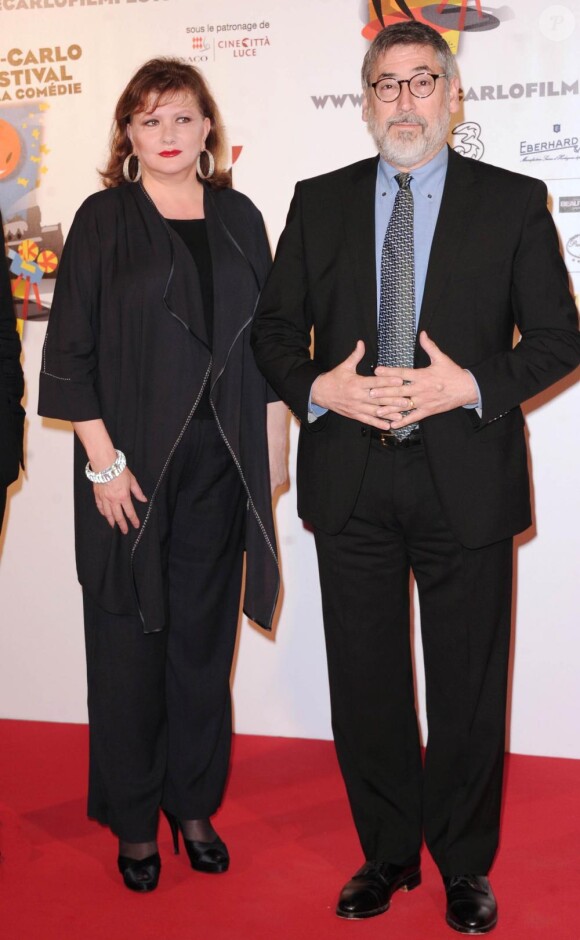 Catherine Jacob et John Landis au 10e Film Festival de la comédie, à Monaco, le 26/11/2010.