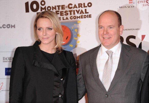 Albert et Charlene au 10e Film Festival de la comédie, à Monaco, le 26/11/2010.