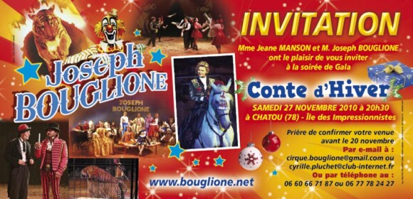Cirque Bouglione - Spectacle du 27 novembre 2010.