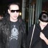 Marilyn Manson et sa nouvelle chérie sortent du cinéma à Beverly Hills, le 12 novembre 2010