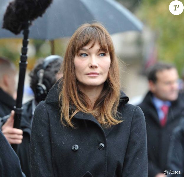 Carla Bruni, commémoration du 11 novembre, à Paris.