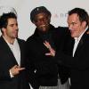 Quentin Tarantino, ici avec Eli Roth et Samuel L. Jackson, honoré au Friars Club Roast, qui s'est tenu au New York Hilton de New York, le 1er décembre 2010.