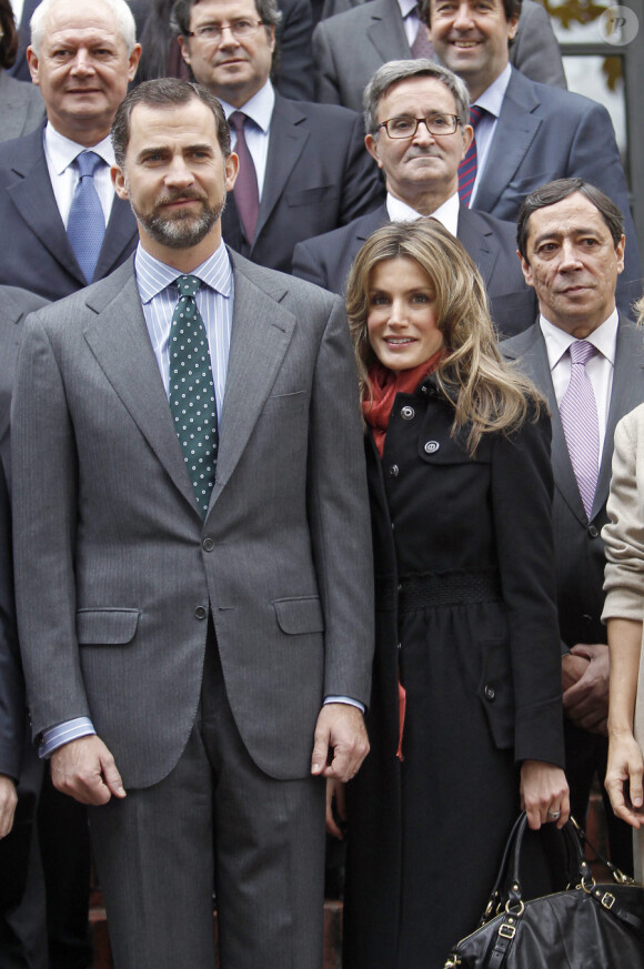 Letizia et Felipe d'Espagne à Madrid, le 9 décembre 2010.