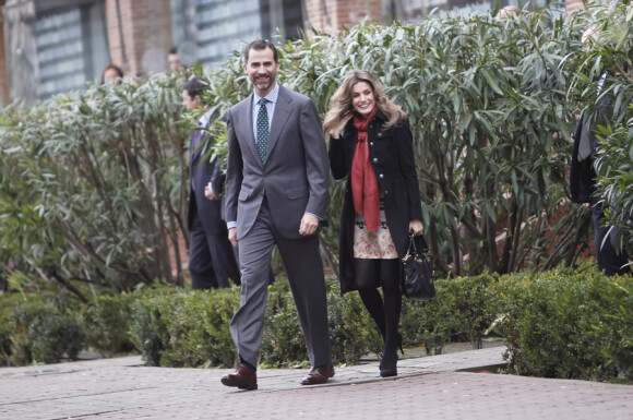 Letizia et Felipe d'Espagne à Madrid, le 9 décembre 2010.