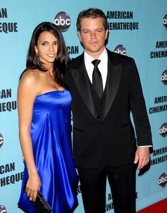 Matt Damon et son épouse Luciana le 27 mars 2010 à Beverly Hills