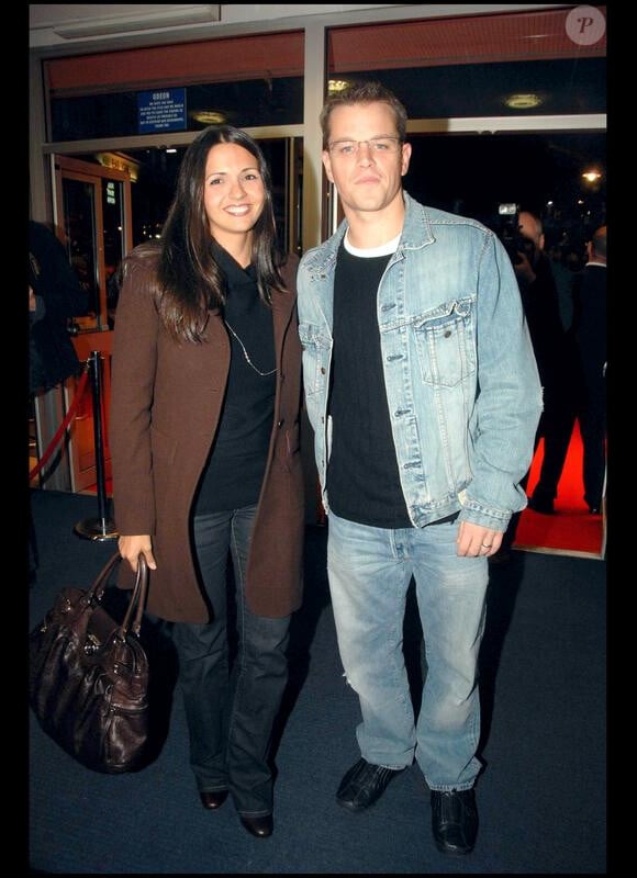 Matt Damon et son épouse Luciana en octobre 2006 à Londres