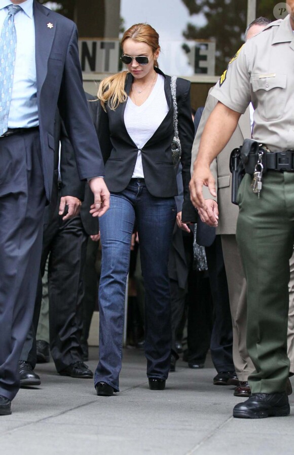 Lindsay Lohan, audience à la cour pour la violation de sa probation, à Los Angeles, le 22 octobre 2010
