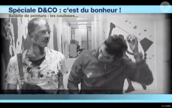 Bataille de peinture à l'hôpital Robert Debré : Alain Bouzigues et Taïg Khris se lâchent !
